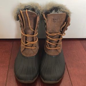 SPERRY® WHITEWATER FUR-TRIMMED DUCK BOOTS
